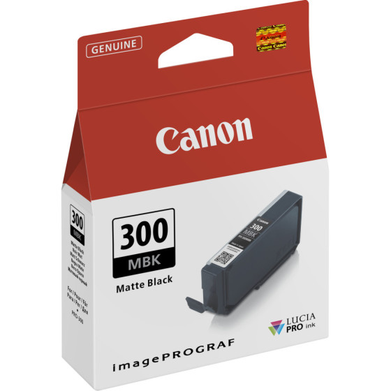 Cartouche d'encre Canon PFI-300MBK noir mat - Canon d'origine (4192C001AA)