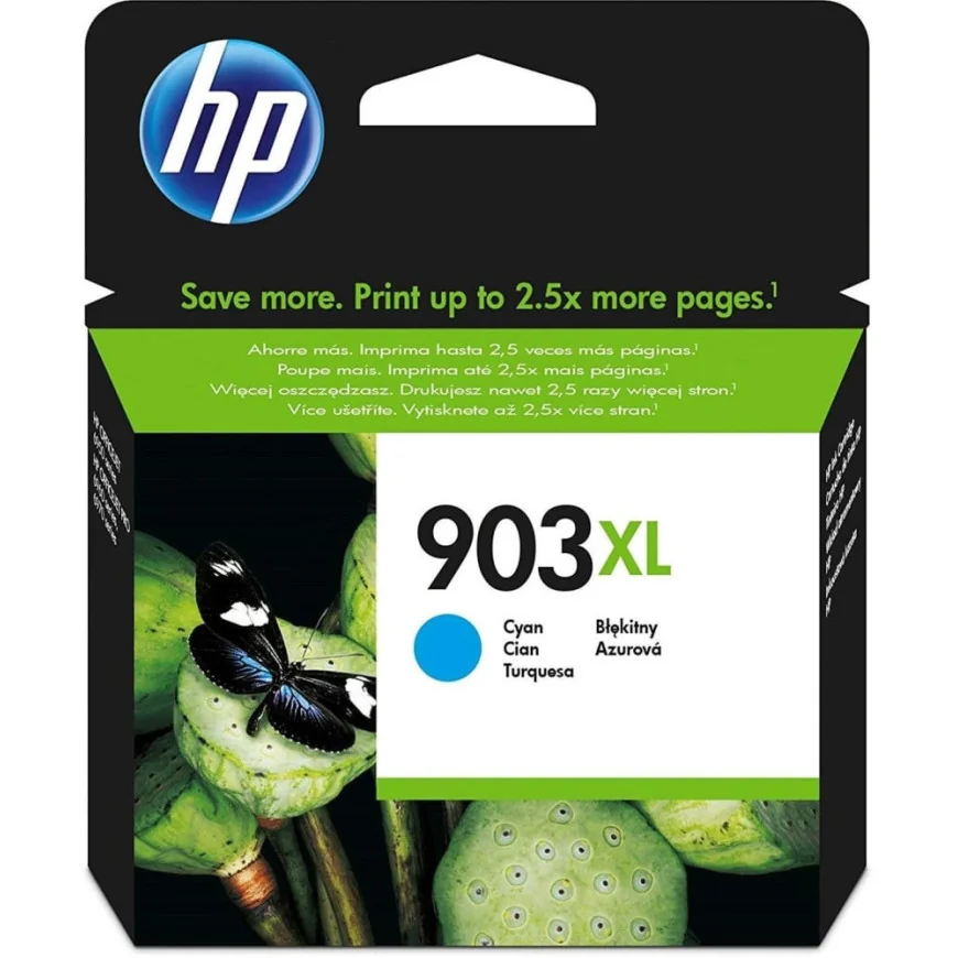 HP 903XL CYAN - CARTOUCHE D'ENCRE GRANDE CAPACITÉ HP D'ORIGINE (T6M03AE)