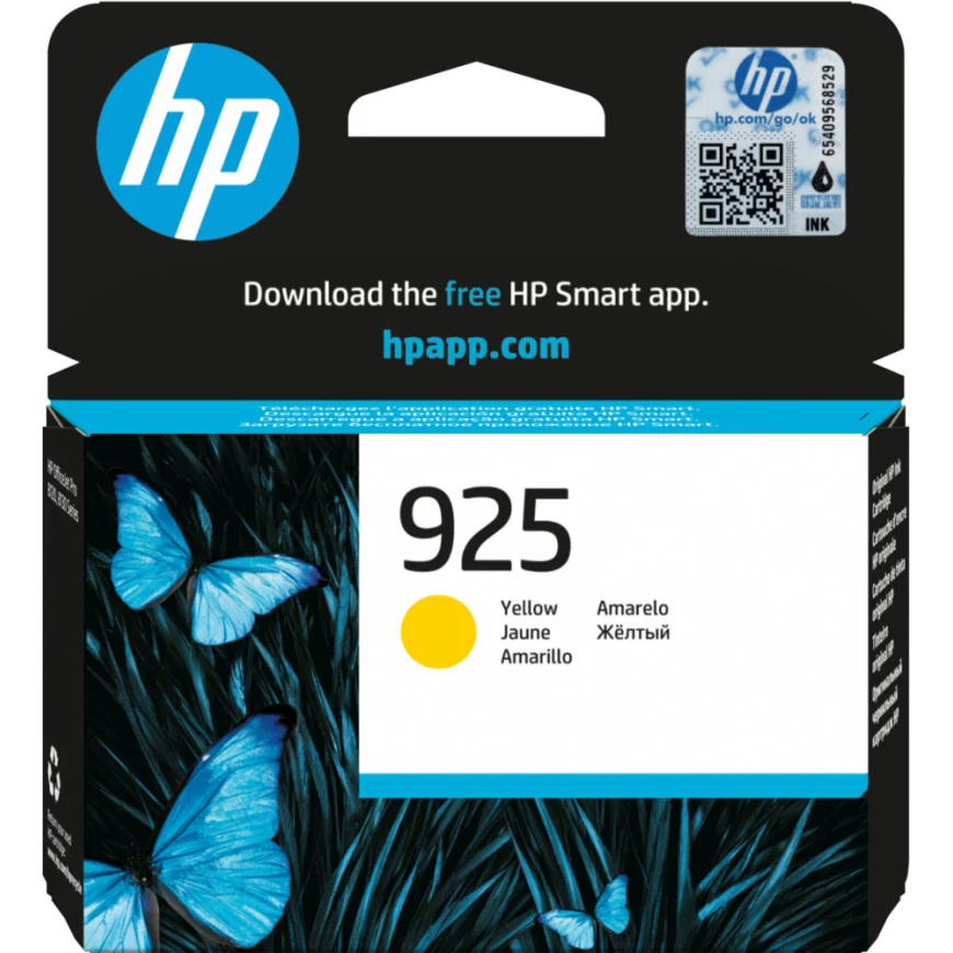 HP 925 JAUNE - CARTOUCHE D'ENCRE HP D'ORIGINE (4K0V8PE)