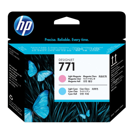 Tête d'impression magenta clair et cyan clair HP 771 DesignJet (CE019A)