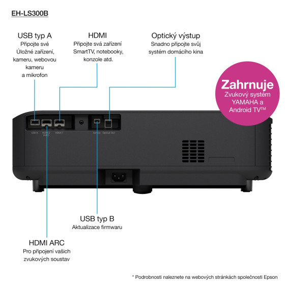 Vidéoprojecteur Epson EH-LS300B Full HD (1920 X 1080) (V11HA07140)