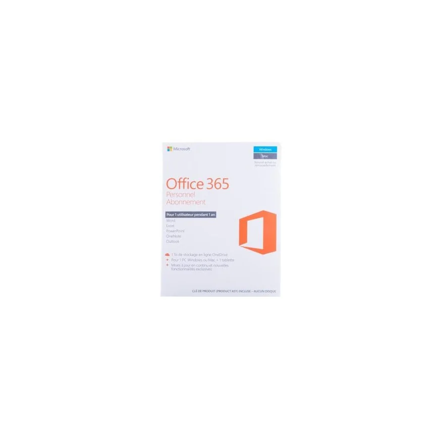 Microsoft Office 365 Personal French - Africa Only (QQ2-00890)
