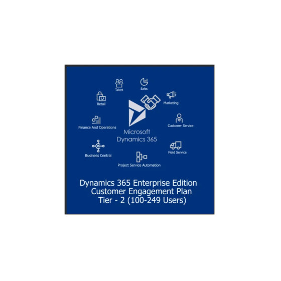 Microsoft Dynamics 365 Entreprise Edition Customer Engagement Plan - Tier 2 (100-249 Users) (349fc43d-f262-A )