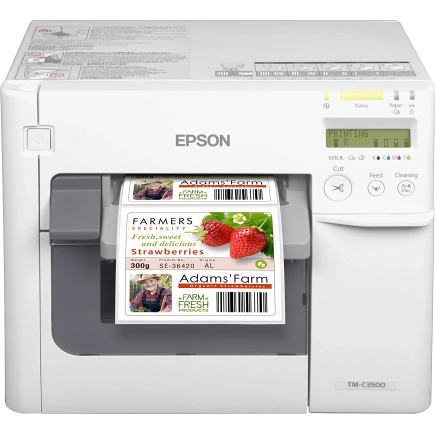 Imprimante Epson TM-C3500 pour étiquettes Jet d'encre Couleur 720 x 360 DPI 103 mm/sec avec fil Ethernet/LAN (C31CD54012CD)