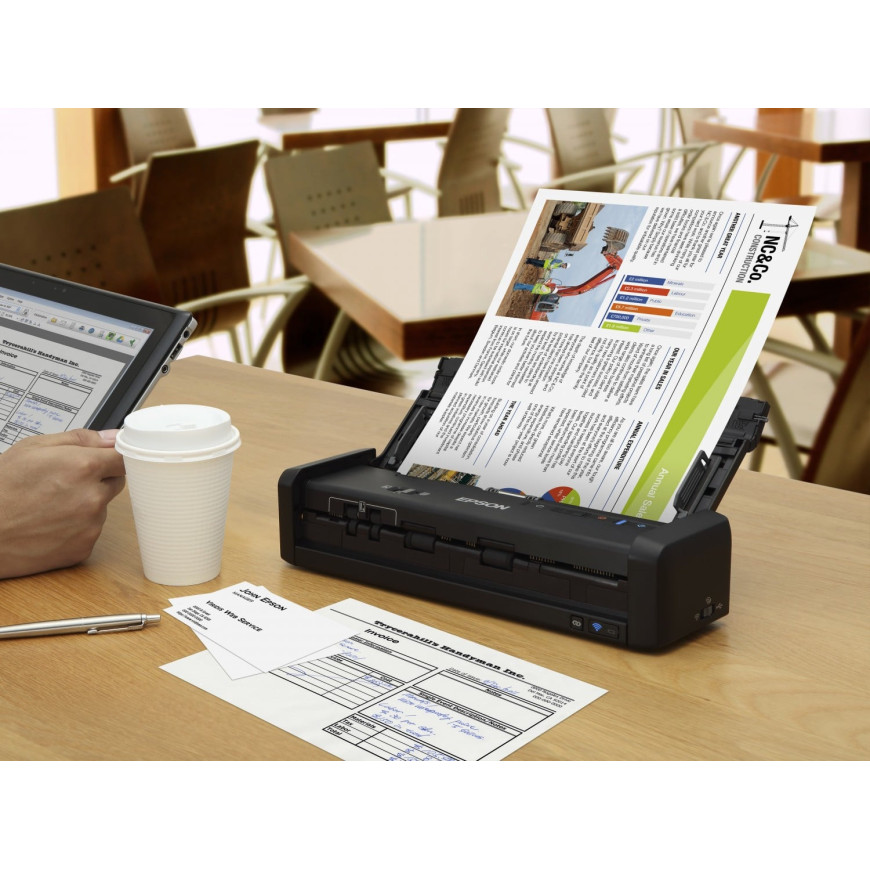 Scanner portable Epson WorkForce DS-360W avec Wi-Fi et batterie (B11B242401)