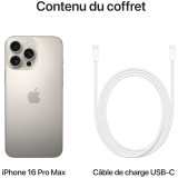 iPhone 16 Pro Max 512 Go | Couleur Titane naturel (MYX33ZD/A)