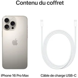  iPhone 16 Pro Max 1 To | Couleur Titane naturel (MYX73ZD/A)