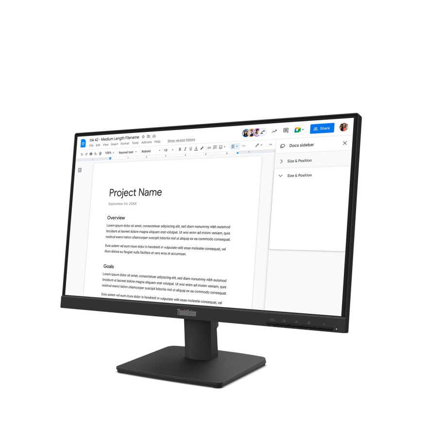Écran plat 22" Lenovo ThinkVision S22-4E fullhd (64CBKAT6EU)