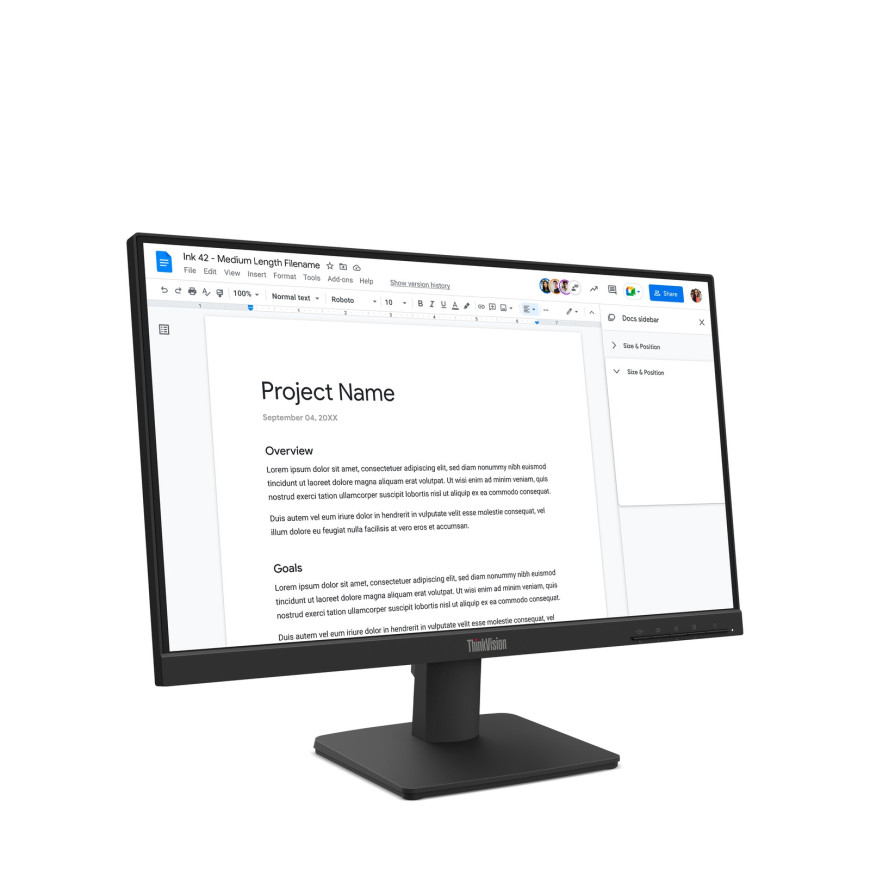Écran plat 22" Lenovo ThinkVision S22-4E fullhd (64CBKAT6EU)
