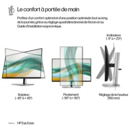  ÉCRAN 23.8" FULL HD HP SERIES 5 PRO 524PF (9D9L6E9)