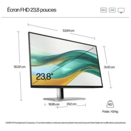  ÉCRAN 23.8" FULL HD HP SERIES 5 PRO 524PF (9D9L6E9)