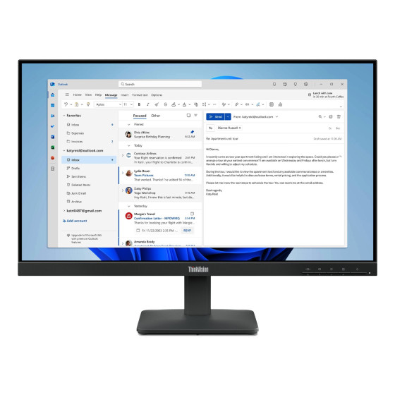 Écran plat 24" Lenovo ThinkVision S24-4E (64B5KAT1EU)