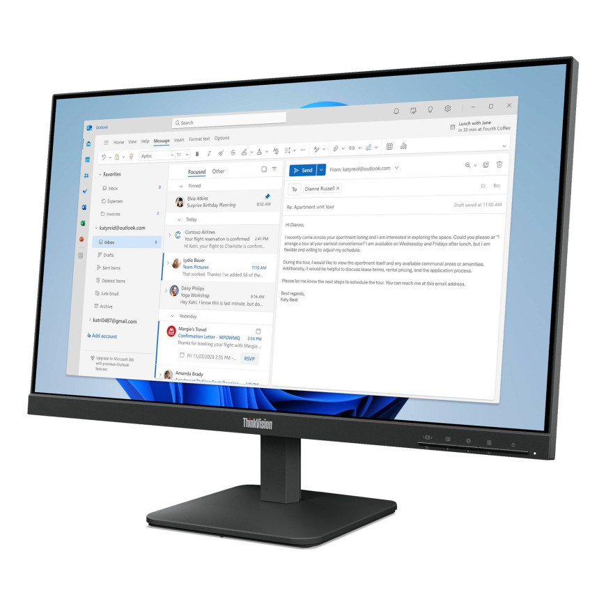 Écran plat 24" Lenovo ThinkVision S24-4E (64B5KAT1EU)