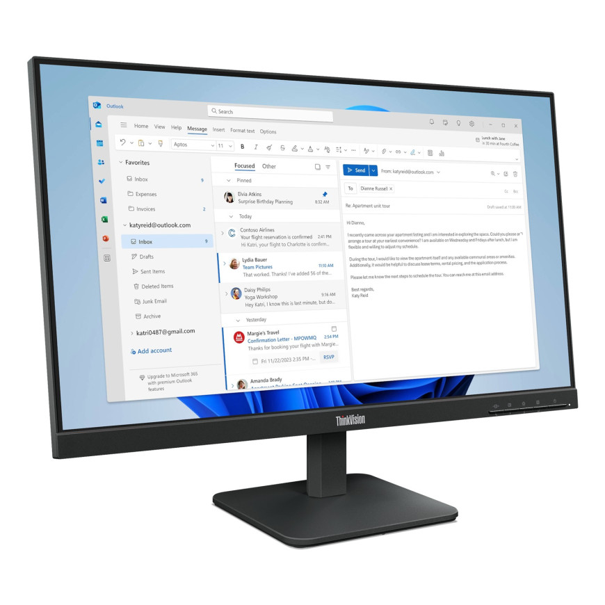 Écran plat 24" Lenovo ThinkVision S24-4E (64B5KAT1EU)