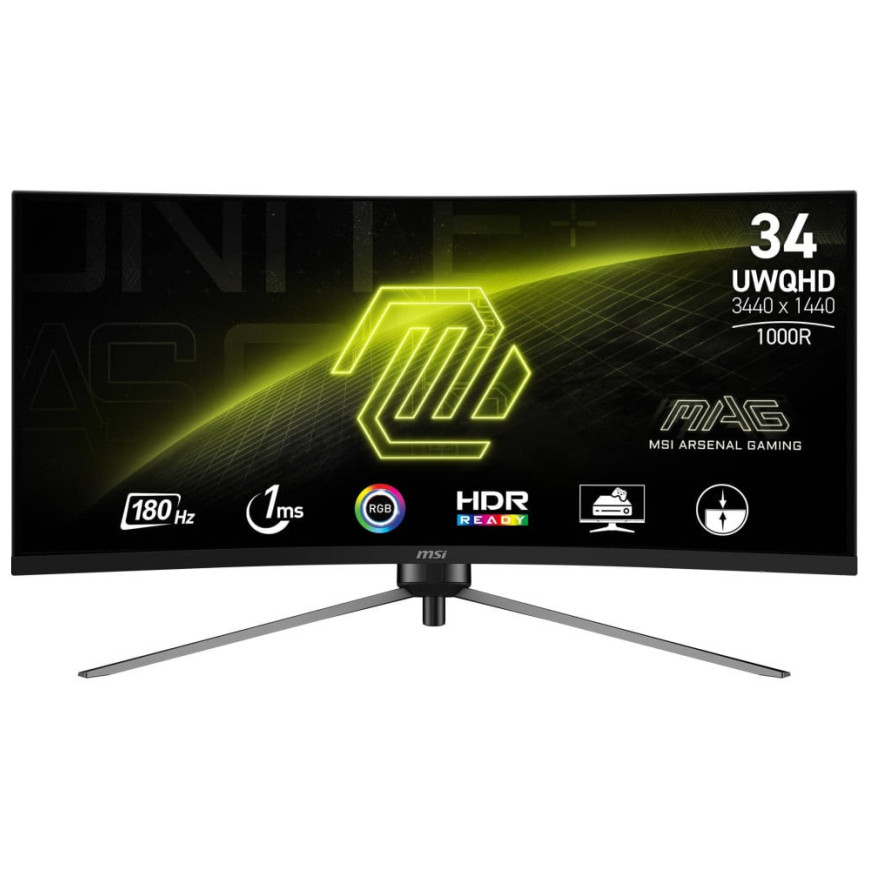 Écran incurvé 34" uwqhd MSI mag 345CQR (9S6-3DD14H-021)