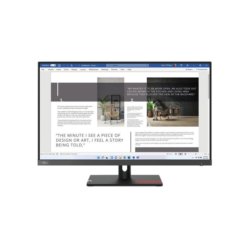 Écran 27" Full HD Lenovo ThinkVision S27I-30 (63DFKAT4EU)