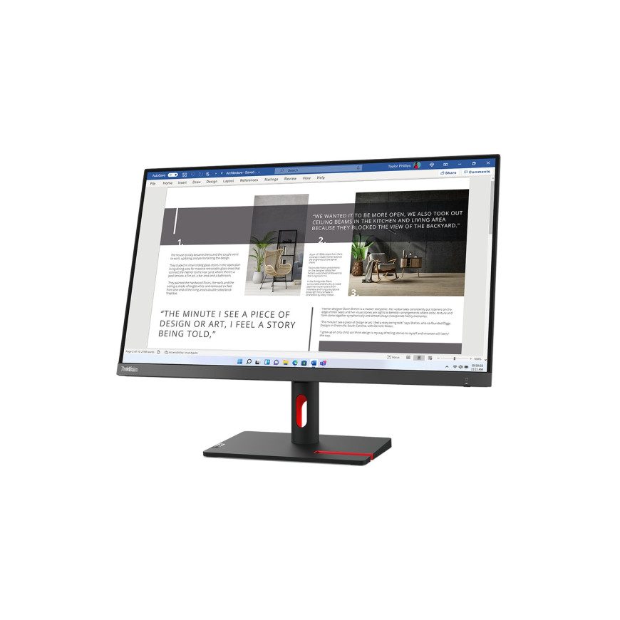 Écran 27" Full HD Lenovo ThinkVision S27I-30 (63DFKAT4EU)