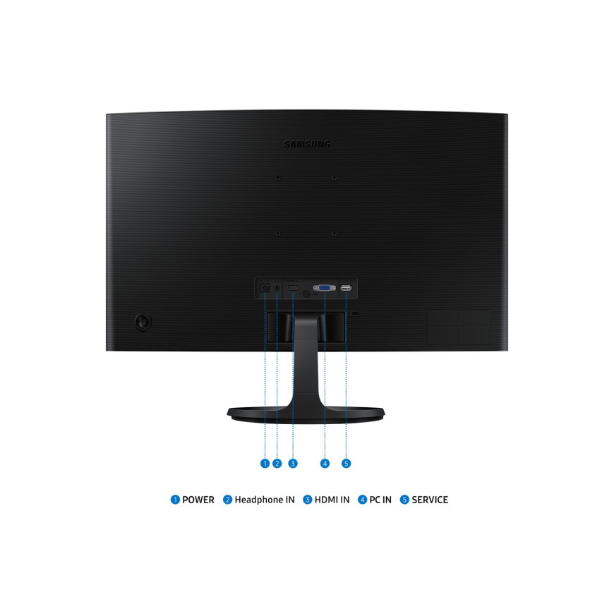 Écran 24" incurvé Full HD Samsung Essential S3 S36GD (LS24D360GAUXEN)