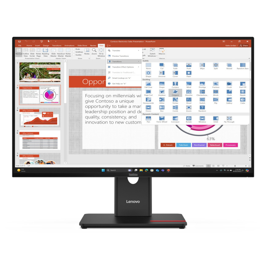 Écran plat 27" Lenovo ThinkVision T27-40 (64A5MAT6EU)