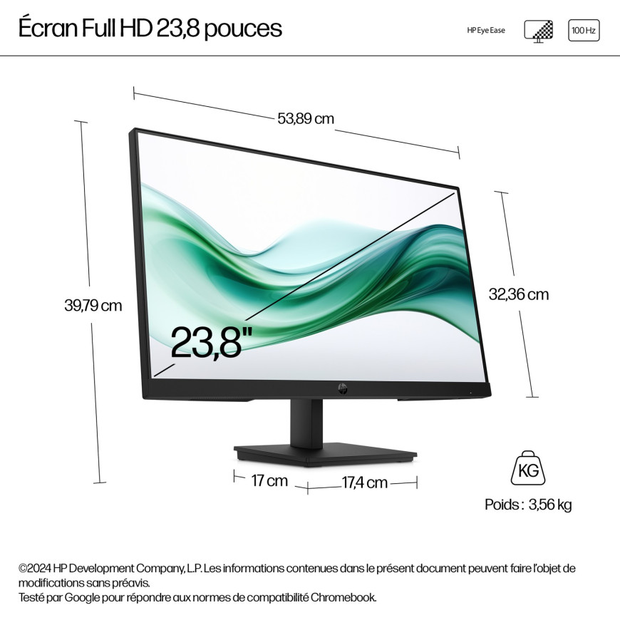 Écran 24" Full HD HP S3 Pro 324PV (9U5C1AA)