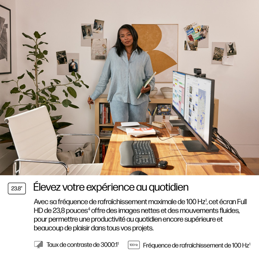 Écran 24" Full HD HP S3 Pro 324PV (9U5C1AA)