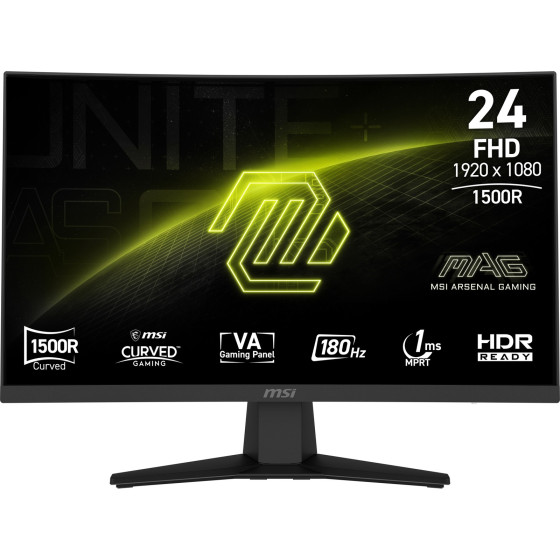 Écran incurvé Gaming 24" Full HD MSI mag 244C (9S6-3BB31H-029)