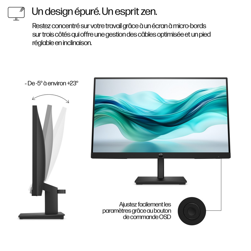 Écran 21.5" Full HD HP S3 Pro 322PF (9U5B0AS)