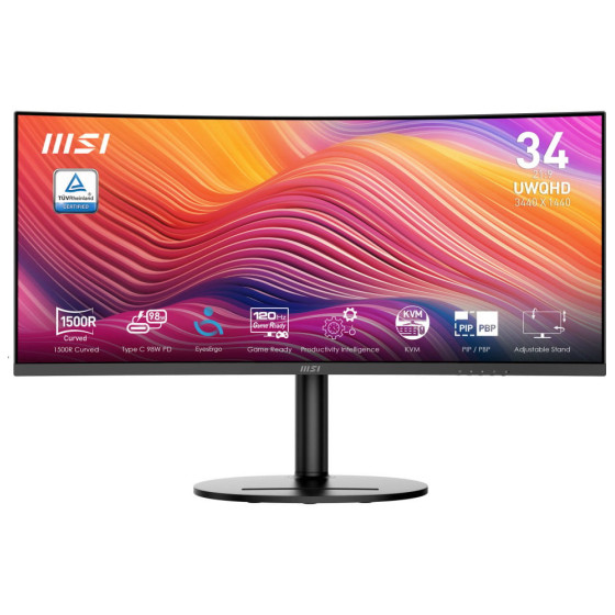 Écran incurvé 34" uwqhd MSI MD342CQP (9S6-3PC59H-027)