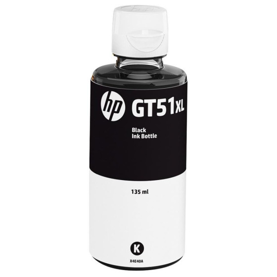 Bouteille d'encre HP GT51XL noir - grande capacité HP d'origine (X4E40AE)