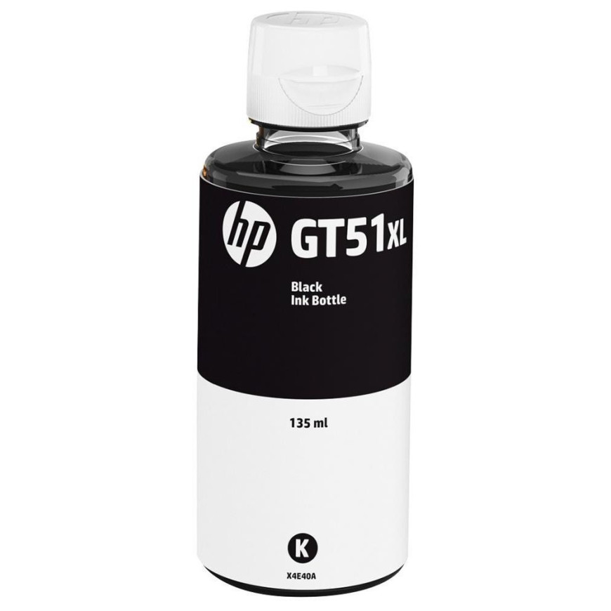 Bouteille d'encre HP GT51XL noir - grande capacité HP d'origine (X4E40AE)