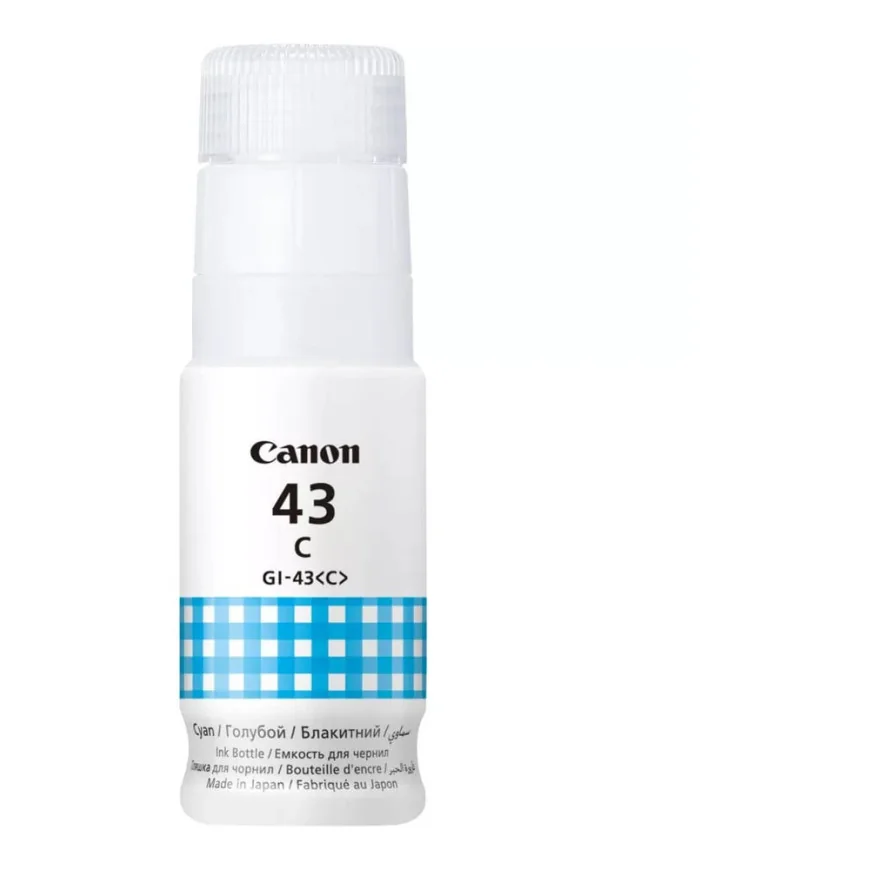 CANON GI-43C CYAN - BOUTEILLE D'ENCRE CANON D'ORIGINE  (4672C001AA)