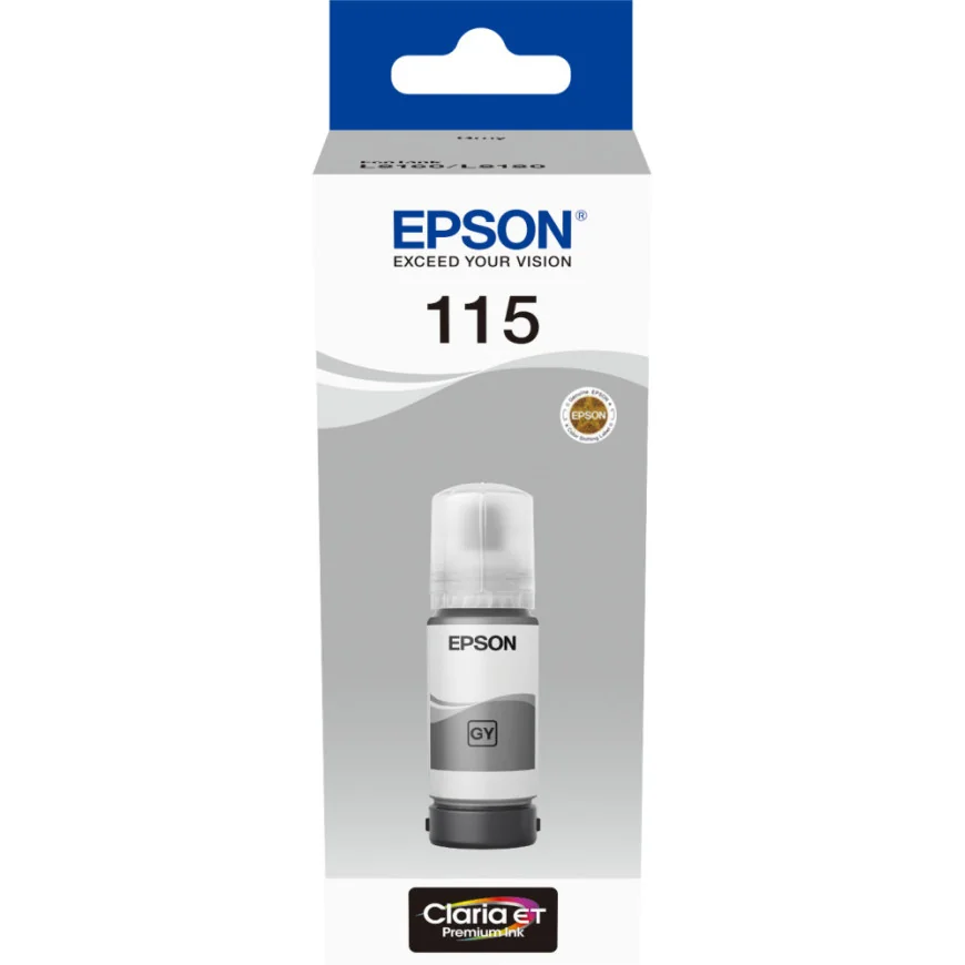 EPSON 115 GRIS - BOUTEILLE D'ENCRE EPSON ECOTANK D'ORIGINE (C13T07D54A)
