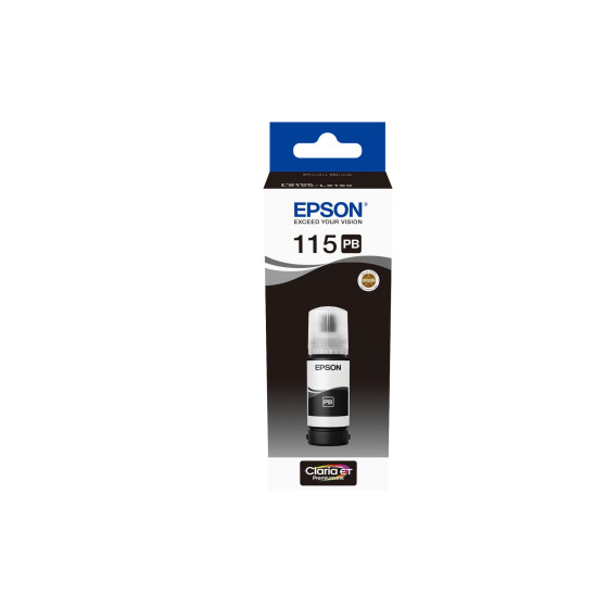 Bouteille d'encre Epson 115 photo noir - Epson EcoTank d'origine (C13T07D14A)