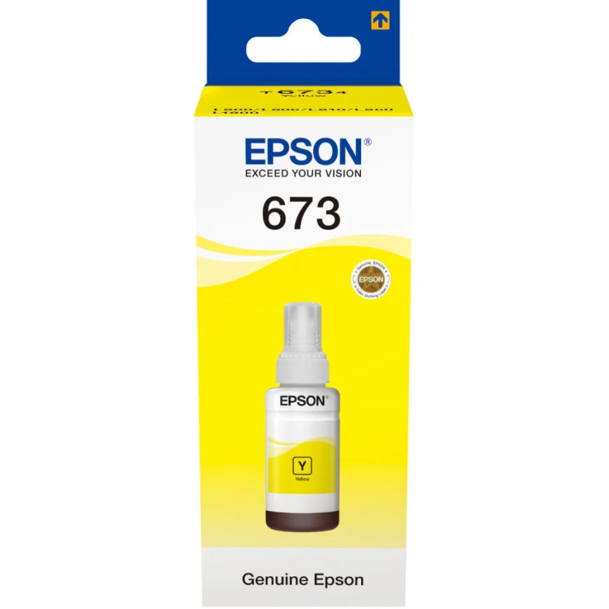 EPSON 673 Y (T6734) JAUNE - BOUTEILLE D'ENCRE EPSON D'ORIGINE (C13T67344A)