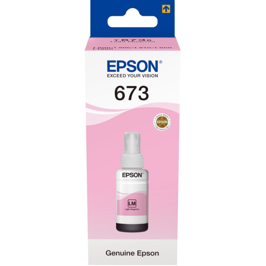 Bouteille d'encre Epson 673 LM (T6736) magenta clair - Epson d'origine (C13T67364A)