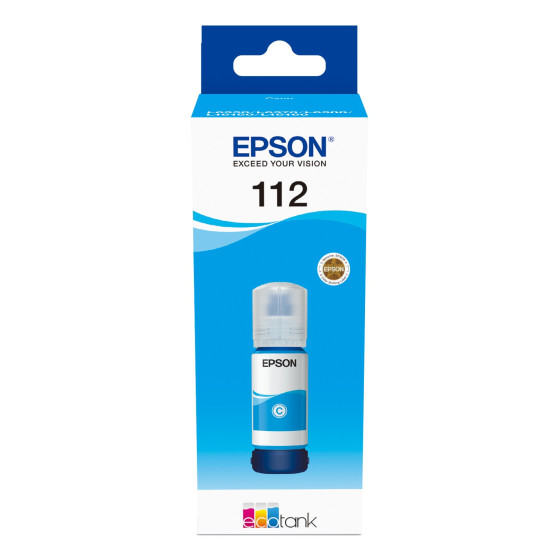 Bouteille d'encre Epson 112 cyan - Epson EcoTank d'origine (C13T06C24A)