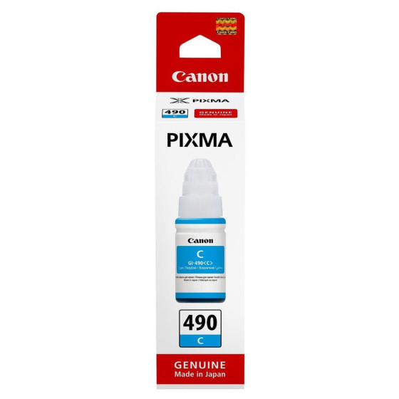 Bouteille d'encre Canon GI-490 C cyan - Canon d'origine (0664C001AC)