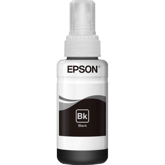 Bouteille d'encre Epson 664 BK (T6641) noir - Epson d'origine (C13T66414A)