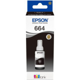 Bouteille d'encre Epson 664 BK (T6641) noir - Epson d'origine (C13T66414A)