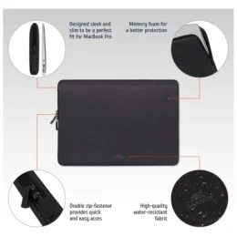  HOUSSE RIVACASE SUZUKA 7703 NOIR POUR ORDINATEURS PORTABLES 13.3" (7703 BLACK)