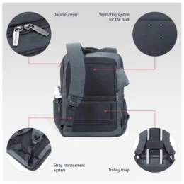  SAC À DOS RIVACASE NARITA 8165 NOIR POUR ORDINATEURS PORTABLES 15.6" (8165 BLACK)