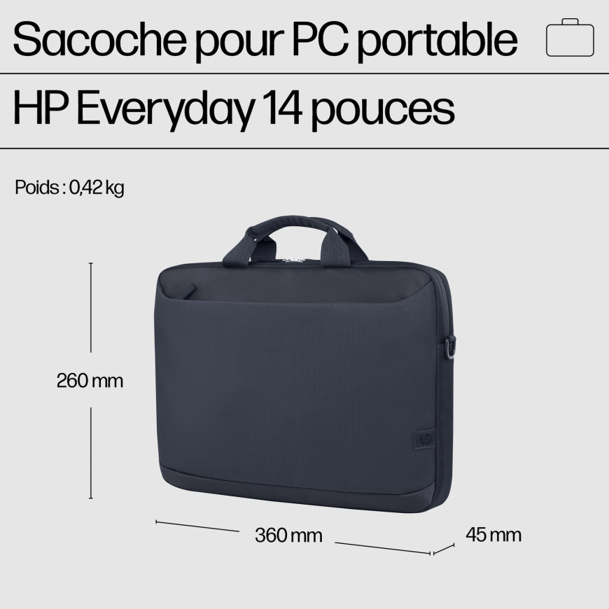 Sacoche professionnelle HP everyday 14" gris Odyssey (A08JSAA)