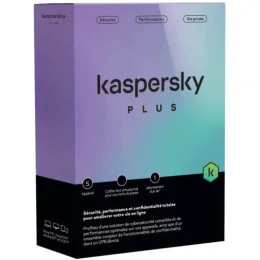 Kaspersky Plus (équivalent à Internet Security) - 5 Postes / 1 an (KL10428BEFS-FFPMAG)