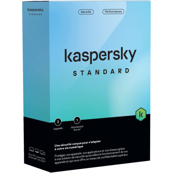 Kaspersky Standard 3 postes 1 an