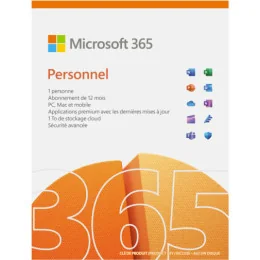 Microsoft 365 Personal Français - abonnement 12 mois pour 1 personne (PC
