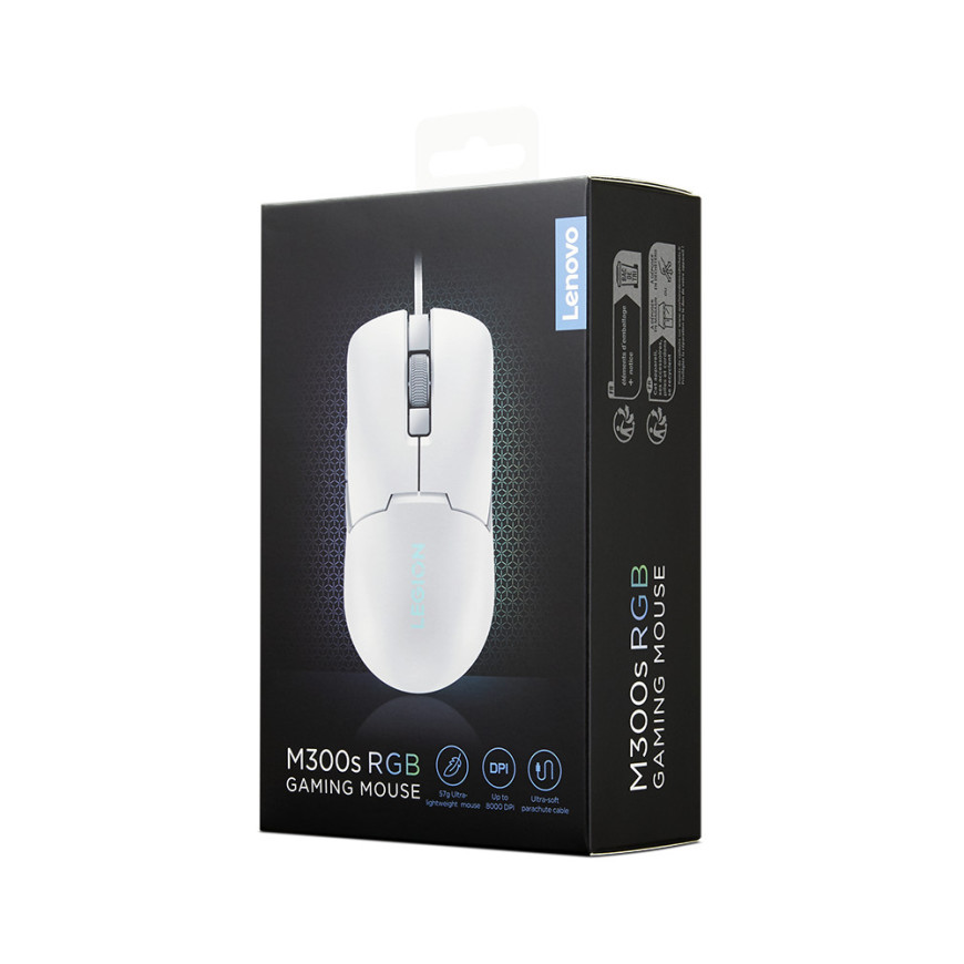 Souris de jeu Lenovo Legion M300s RGB - Glacier White (GY51H47351)