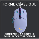 Souris gaming filaire Logitech G102