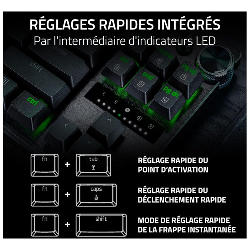 Clavier Gamer Razer Huntsman V3 Pro Tenkeyless usb - AZERTY (RZ03-04980500-R3F1)