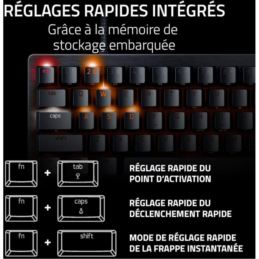 Clavier Gamer Razer Huntsman V3 Pro Mini USB - AZERTY (RZ03-04990500-R3F1)