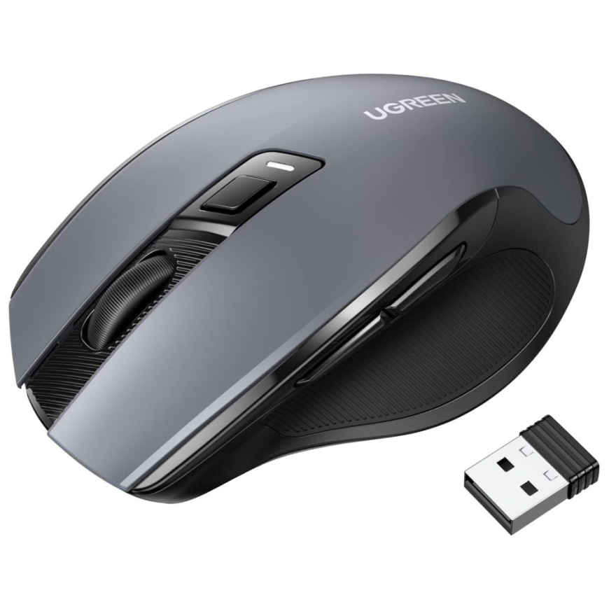 Souris sans fil Ugreen Design Ergonomique 2.4GHz - Noir (90545)